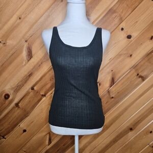 Go Silk 100% Silk Black Tank Top Womens Size 1